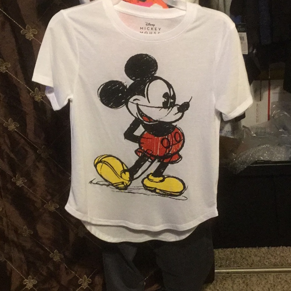 1 S, 1 XL Gorgeous Mickey Mouse T shirt.
